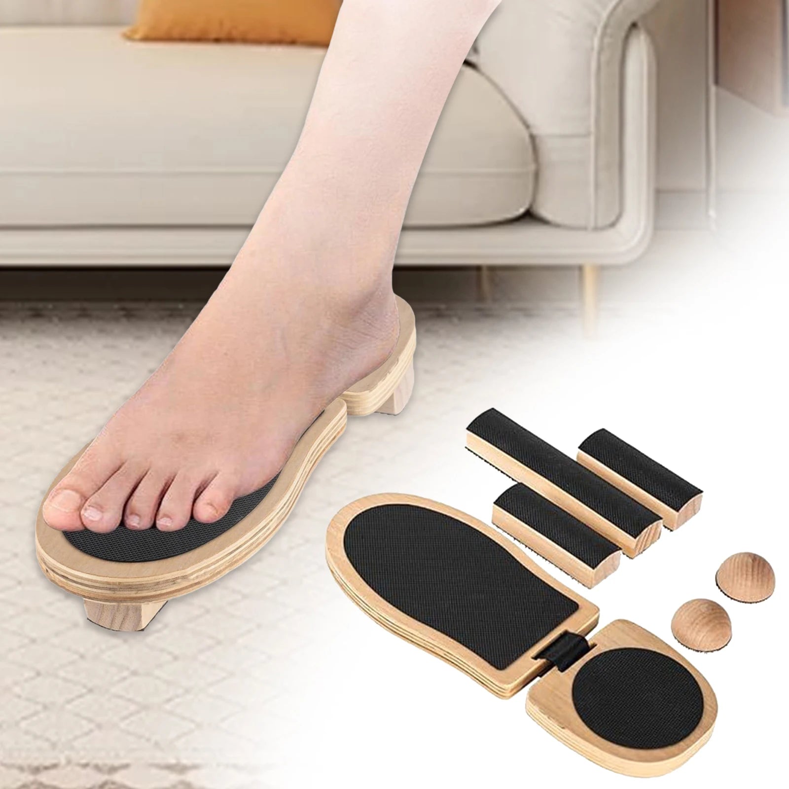 Ankle Strengthener Non Slip Foot Stretcher Stability Exercises Balance Board Wooden Ankle Strengthener Posture Corrector