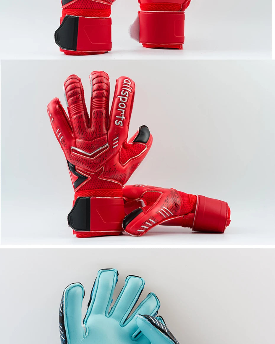 Men's Professional Football Goalkeeper Gloves Kids Latex Finger Protection Adults Soccer Sport Non-slip Goalie Gloves