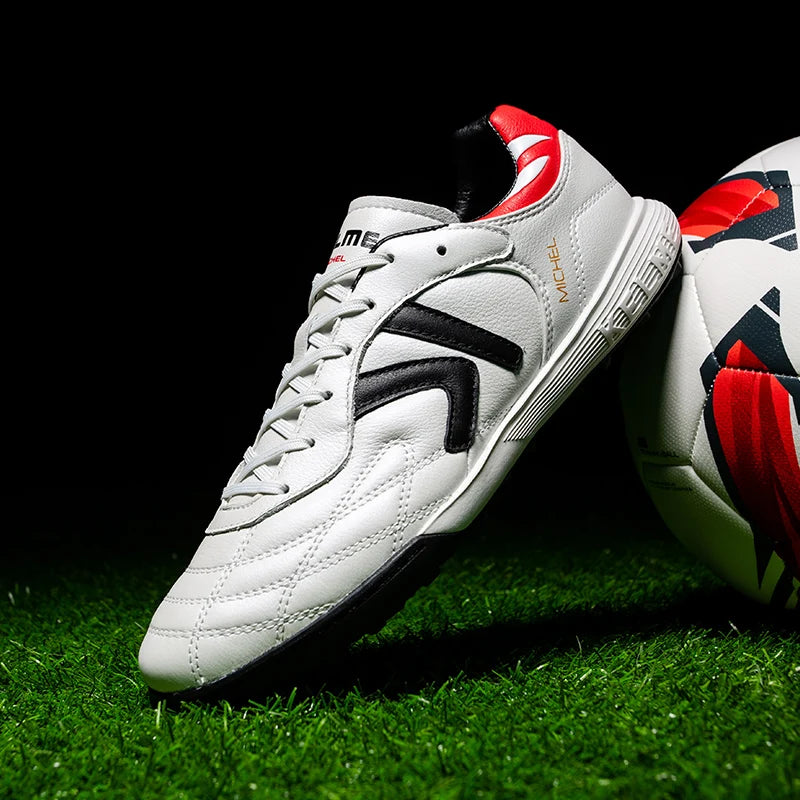 KELME Soccer Shoes TF Football Boots Calf-Skin Cleats  Professional Futsal Original Football Training  Sneakers  ZX80011017