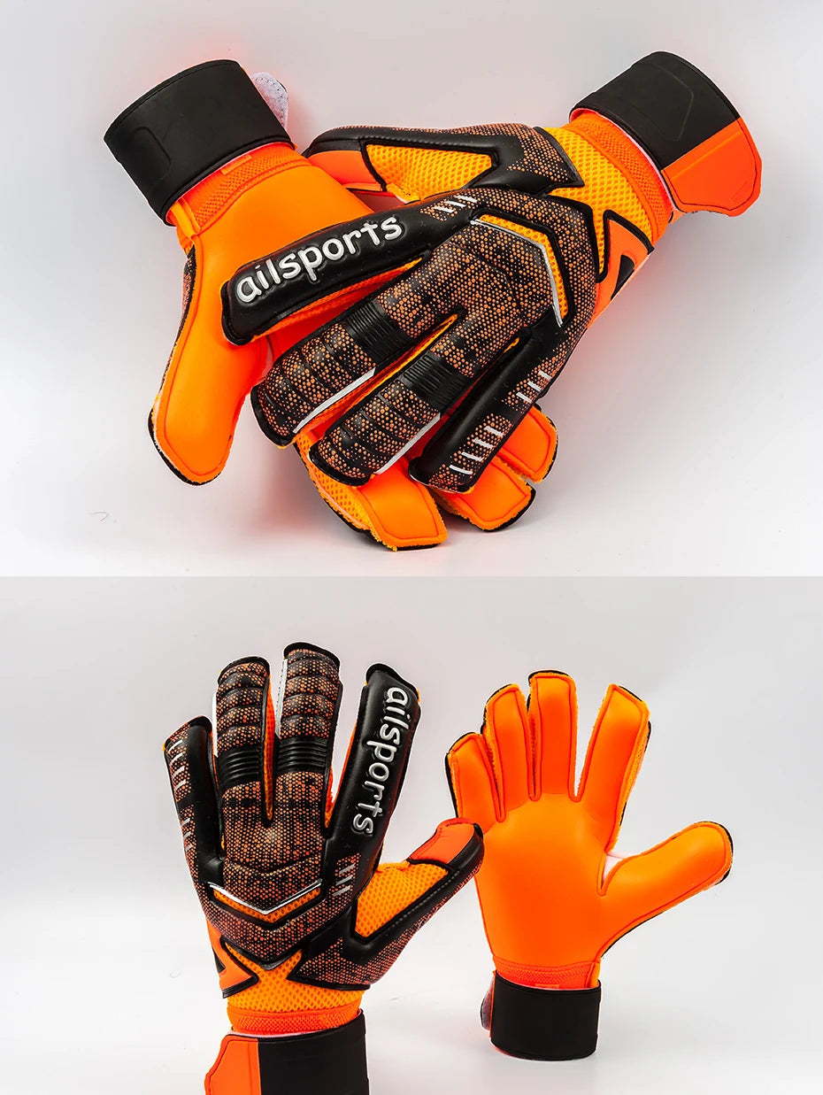 Men's Professional Football Goalkeeper Gloves Kids Latex Finger Protection Adults Soccer Sport Non-slip Goalie Gloves