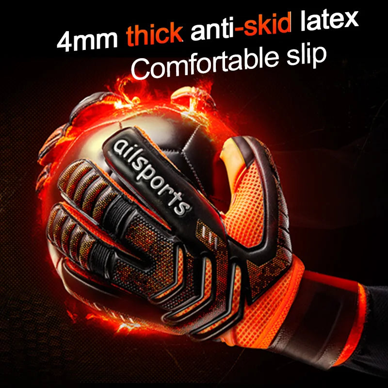 Men's Professional Football Goalkeeper Gloves Kids Latex Finger Protection Adults Soccer Sport Non-slip Goalie Gloves