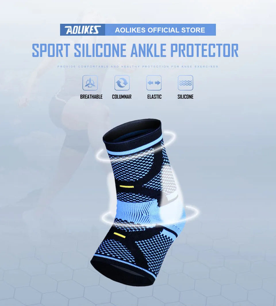 AOLIKES 1PCS Sports Ankle Support Ankle Pads Elastic Brace Guard Foot Basketball Football Badminton Anti Sprained Ankles Protect