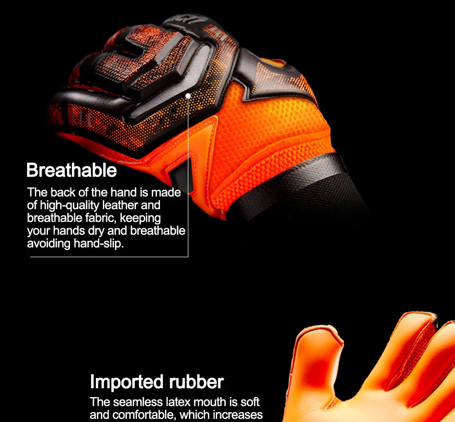 Men's Professional Football Goalkeeper Gloves Kids Latex Finger Protection Adults Soccer Sport Non-slip Goalie Gloves