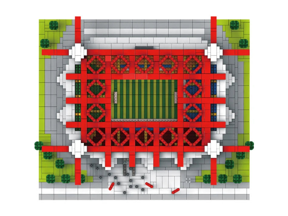 Barcelona Soccer Stadium Micro Blocks Building Sets Mini Bricks Architecture Building Block Toys for Adults Football Field Gift