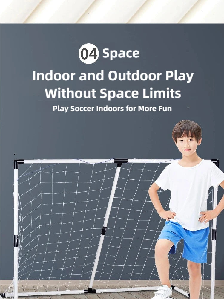 New Football Goal Sports Toy Foldable Children's Football Gate with Pump & Ball Portable Soccer Goal Outdoor Football Training