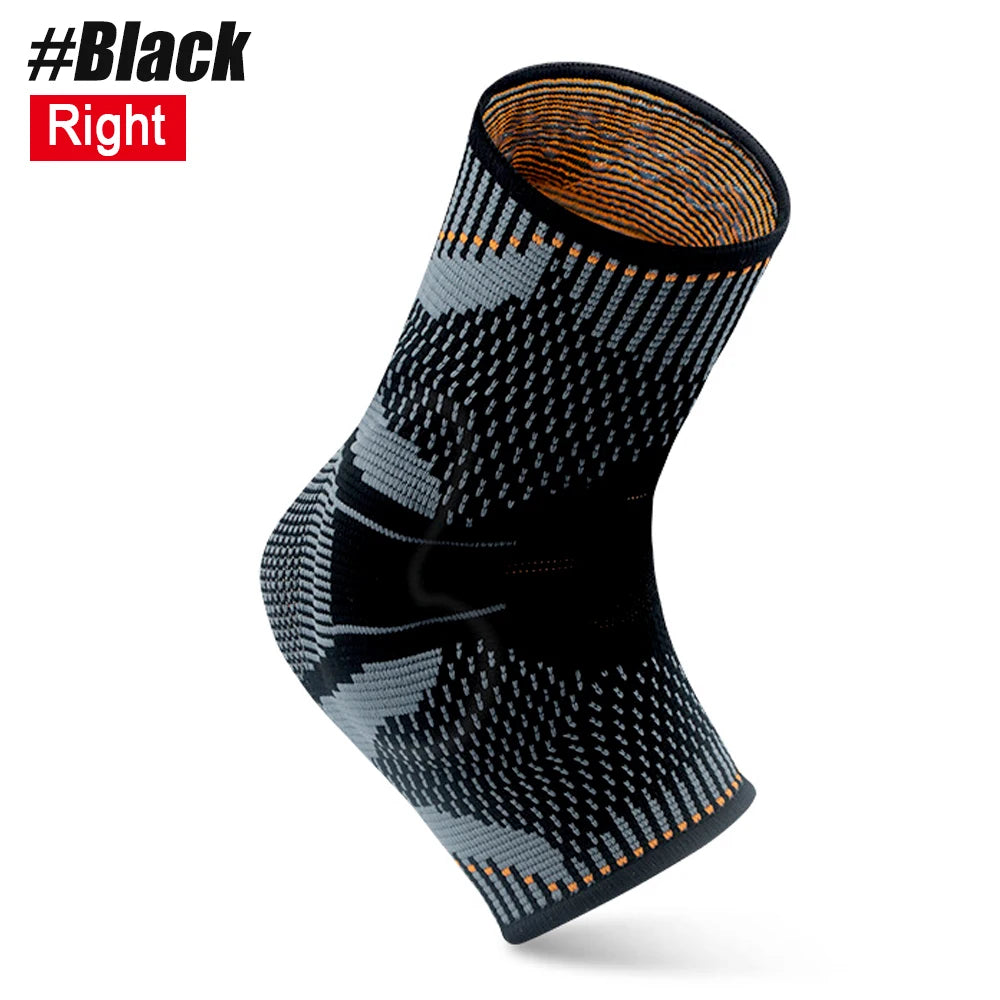 1Pcs Ankle Support Brace with Silicone Shock Absorption Cushion Stabilize Ankle Joints for Football Basketball Running Sports