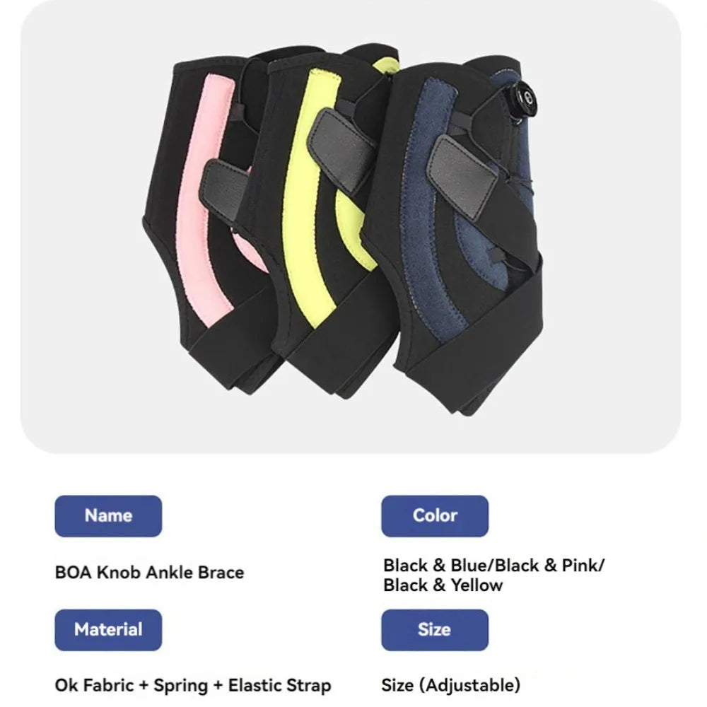Adjustable Knob Ankle Support Brace Pressurized Support Fixed Sport Ankle Protectors Elastic Fit Breathable Ankles Stabilizers