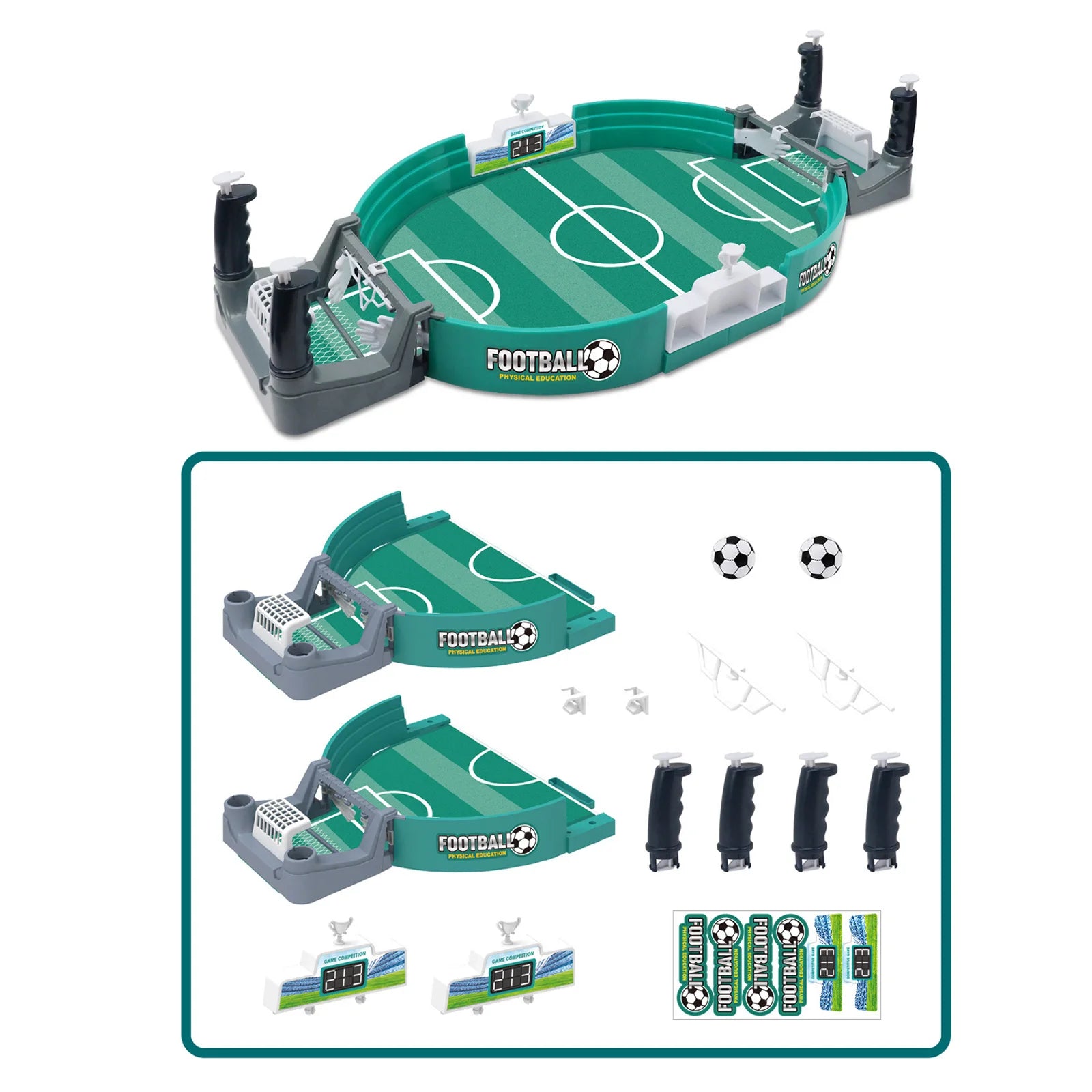 Portable Parent-child Interactive  Mini Table Soccer Sports with 2/4/7 Footballs Soccer Arcade Games Physical Education