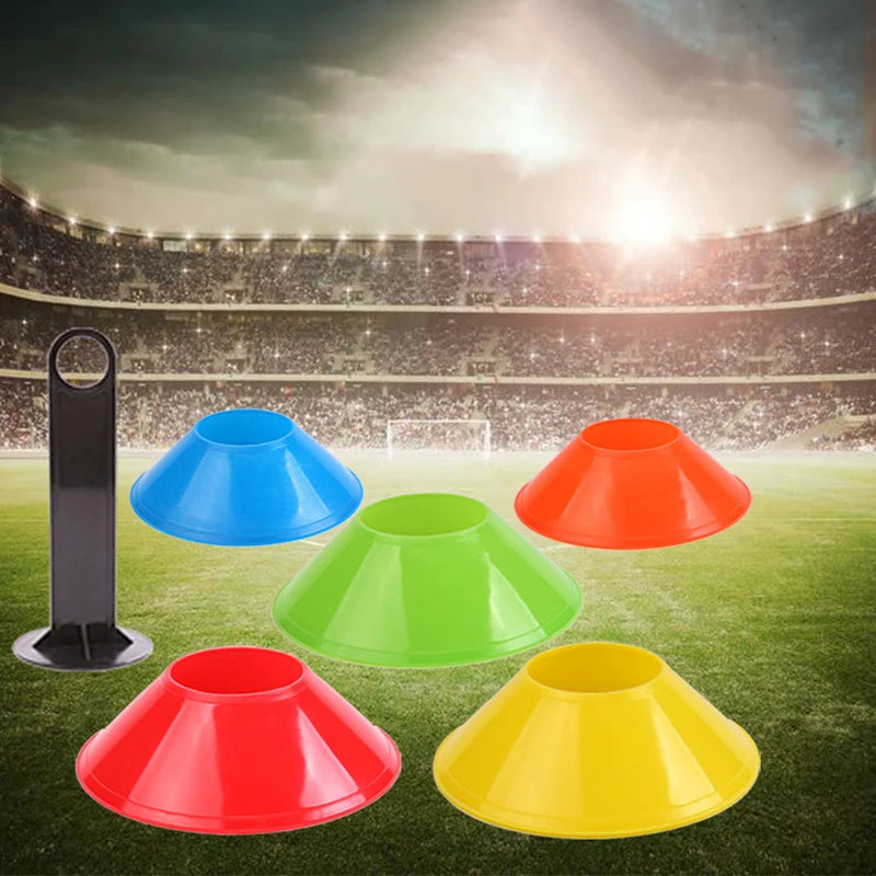 10pcs  Mini Soccer Cones Durable Soccer Training Discs  Cone Set Football Training Equipment For Kid Adults Disc Cones