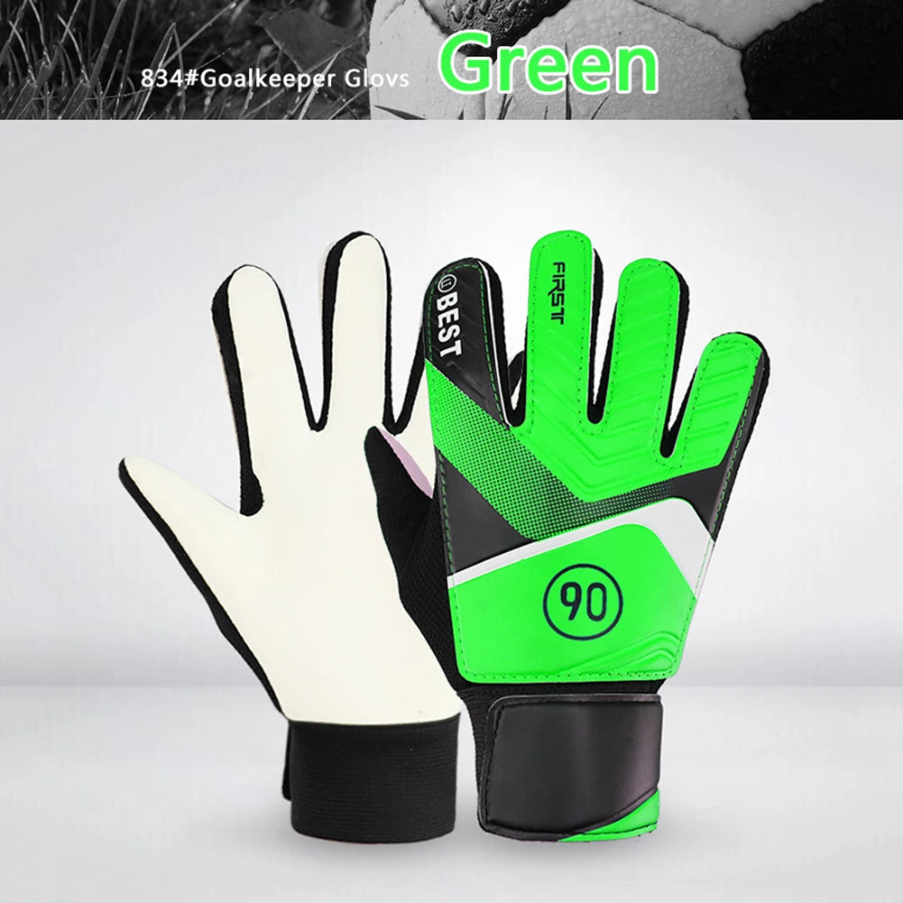Children's Goalkeeper Gloves Anti-Collision Latex PU Goalkeeper Hand Protection Football Gloves Soccer Accessories for Kids