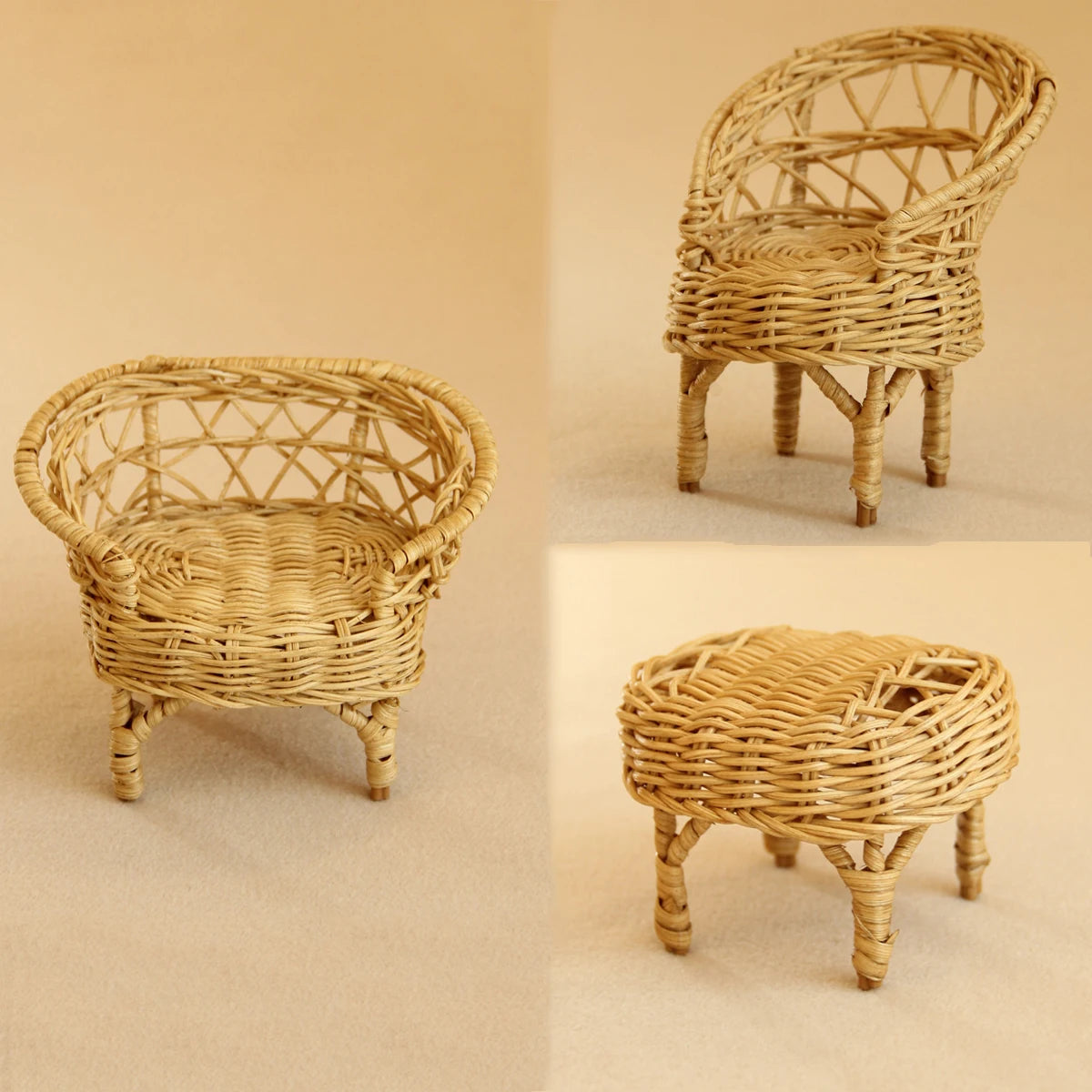 Miniature Simulation Furniture 1:12 Scale for Bathroom, Kitchen, and Bedroom, Suitable for Mini House Decorations