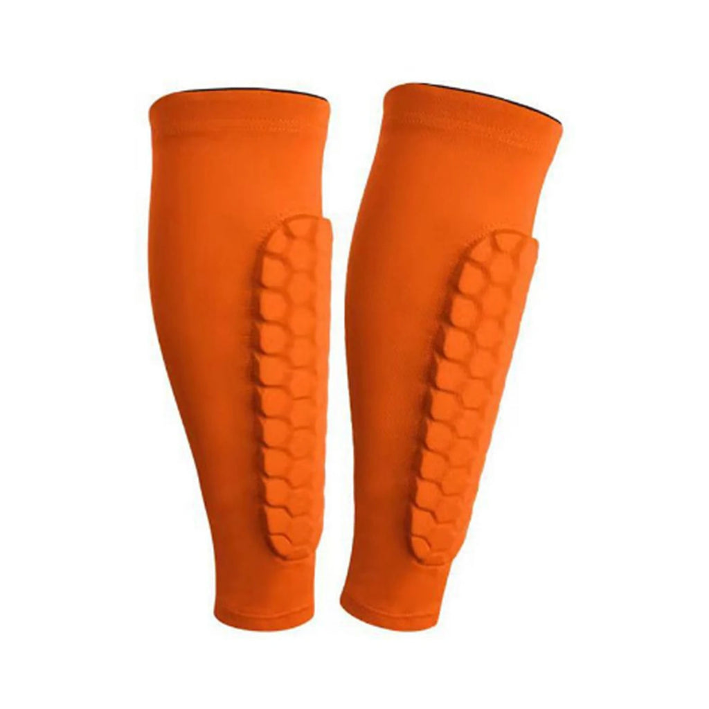 2pcs Shin Guards Football Basketball with Honeycomb Padding Breathable Nylon Anti Impact Sport Leg Protectors for Kids Adults