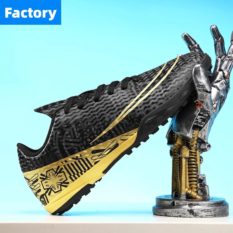 Professional Men Ankle Football Boots Outdoor Grass Cleats Unisex Soccer Shoes Long Spikes FG/TF Football Shoes Chuteira Society