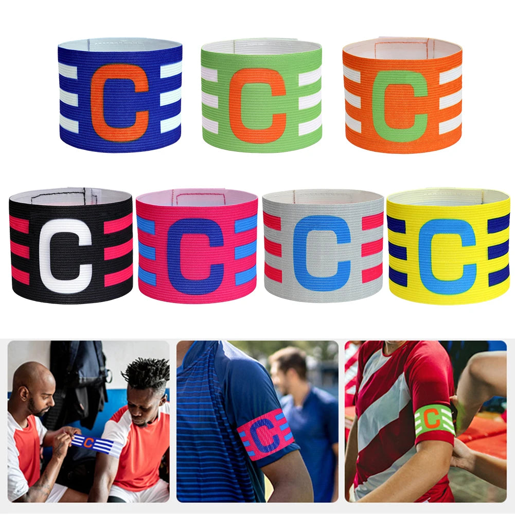 Kid Adults Football Captain Armband Adjustable Soccer Arm Band Team Competition Gifts Professional Training Football Armband