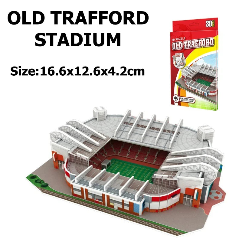Miniature Football Field 3D DIY Model Assembly World Famous Stadiums Models Football Game Peripheral Toys Fans Toys Gifts TMZ