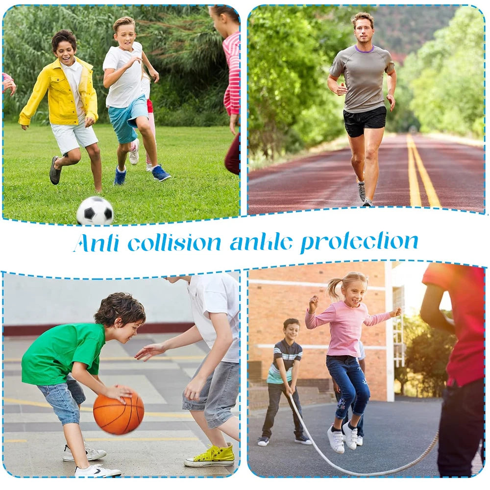 1 Pair Ankle Guard Protectors Leg Support Foot Pads for Soccer Football Volleyballs Double Side Ankle Protections Pad Men Women