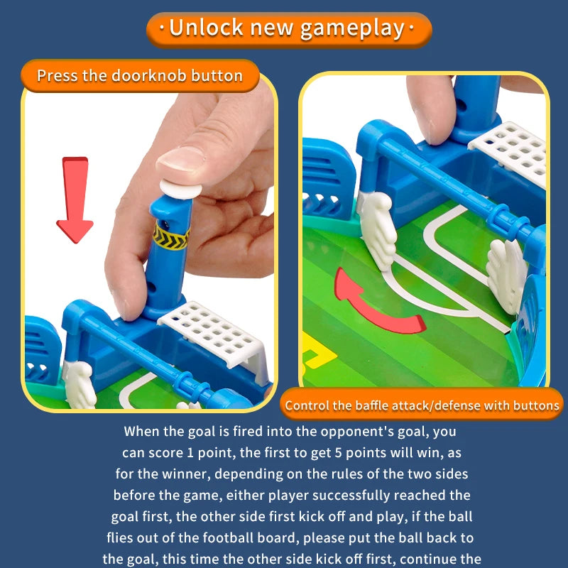 Mini Foosball Table Soccer Board Game, Interactive Football Toy for Kids 3 4 5 6+ Years Old, Indoor Family Party Playroom Game
