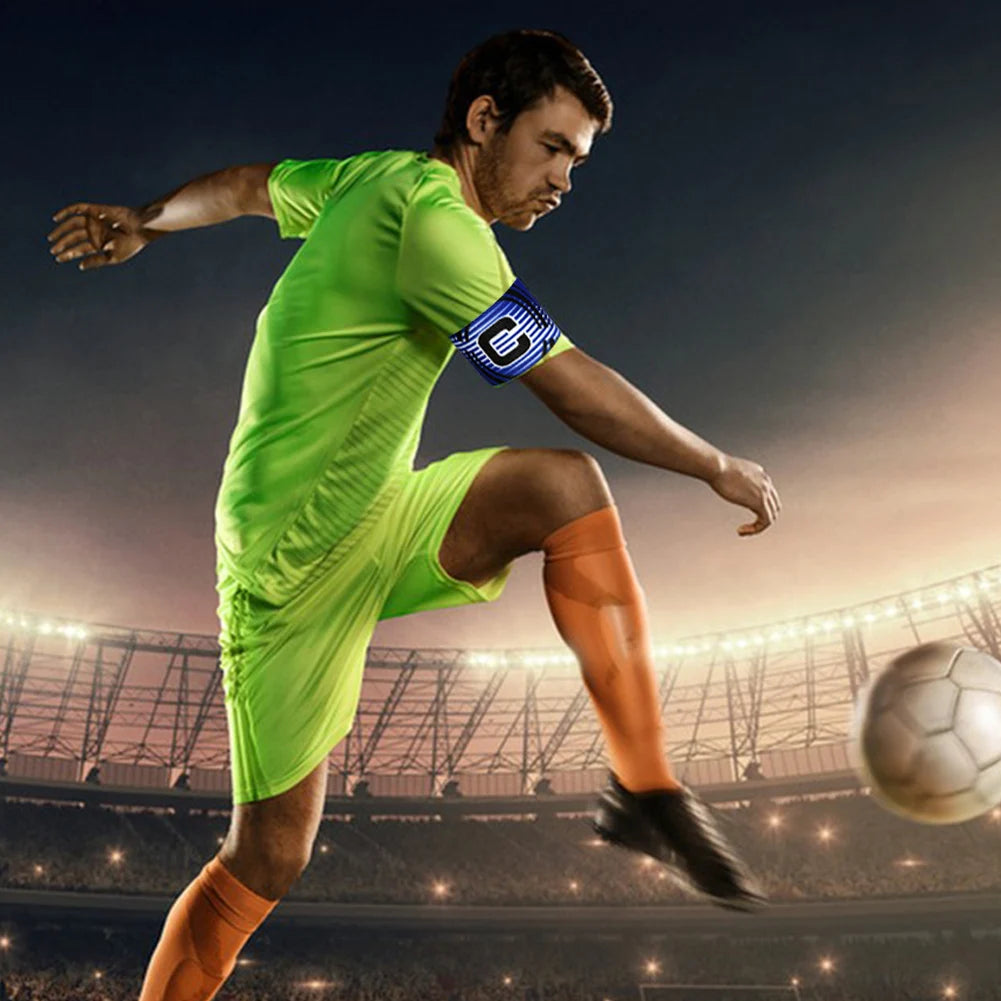 Kid Adults Football Captain Armband Adjustable Soccer Arm Band Team Competition Gifts Professional Training Football Armband