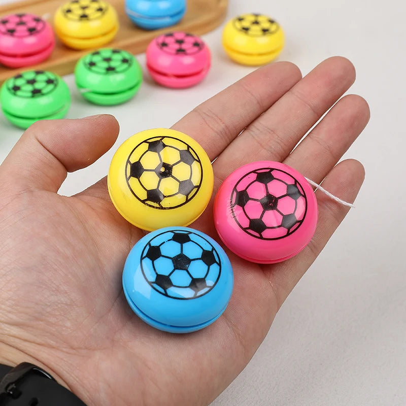 12/24pcs Mini Football Yoyo Balls Toy Kids Sports Theme Soccer Birthday Party Favors Goodie Pinata Filler Boy Girl School Gifts