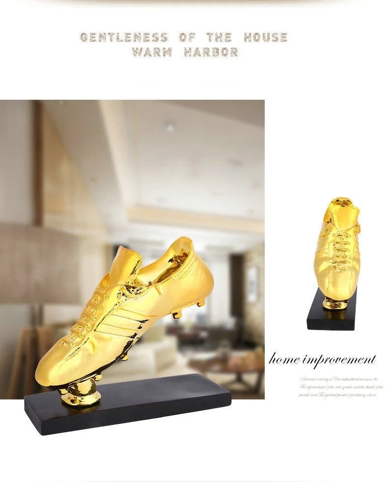 Customization Football Golden Boot Trophy Award Shoes Replica The Best Player Trophy Cup Soccer Fans Souvenir Collectibles