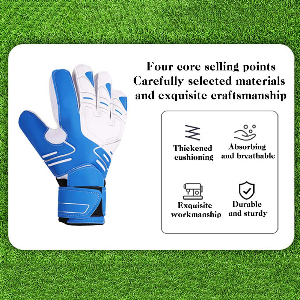 Professional Goalkeeper Gloves Men Women Adults Kid Football Soccer Goalie Gloves Non-slip Thicken Latex Glove Finger Save Guard