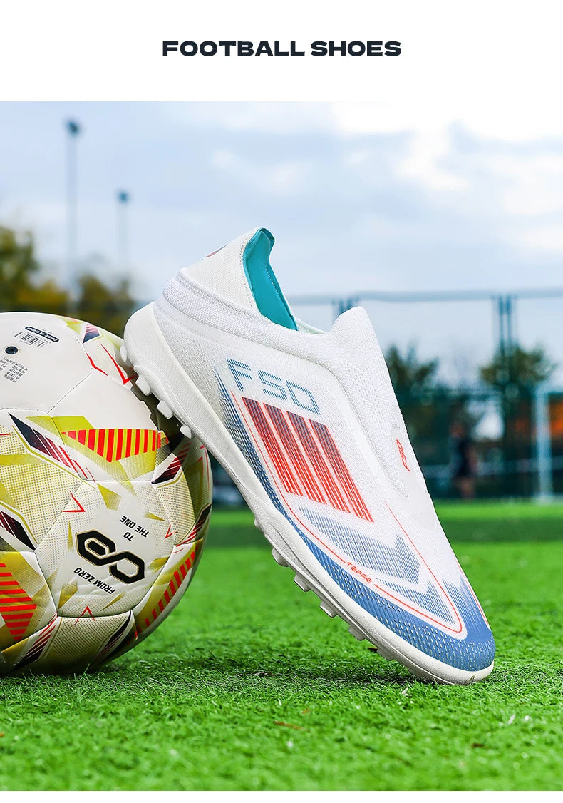 New Men Football Boots Training Soccer Shoes Match Adult Cleats Outdoor Sport Boys Breathable Non Slip Long Spikes Comfortable