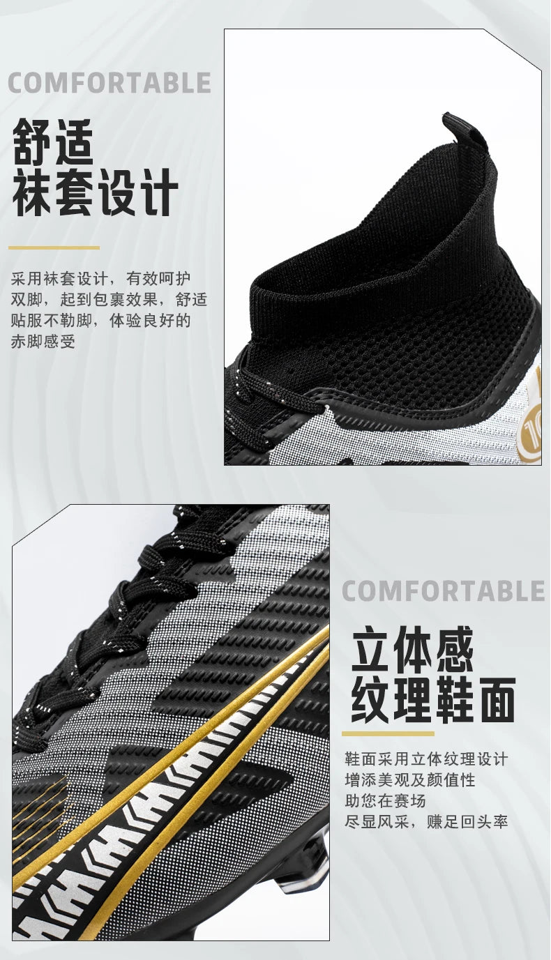 Professional Football Boots Men Soccer Shoes Society Football Cleats Ultralight Training Soccer Sneakers Men Outdoor Sports Shoe