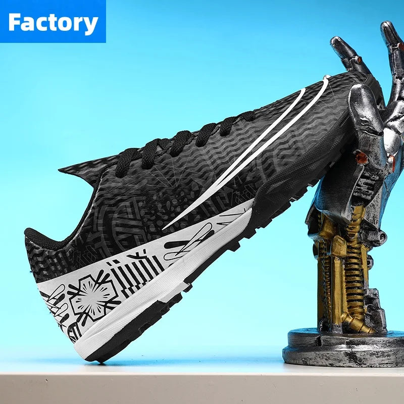 Professional Men Ankle Football Boots Outdoor Grass Cleats Unisex Soccer Shoes Long Spikes FG/TF Football Shoes Chuteira Society