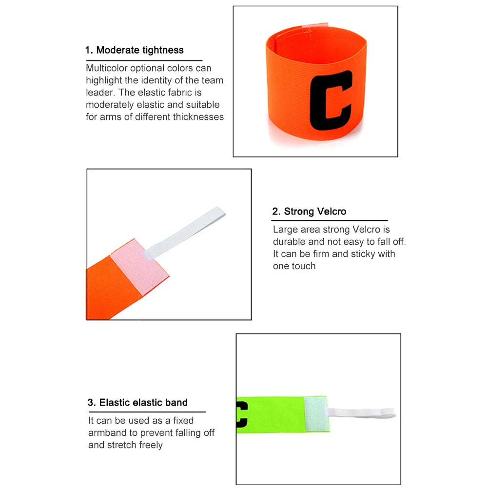 1-10PCS Kid Adults Football Captain Armband Football Training Equipment Soccer Arm Band Team Grouping Armband C Armband