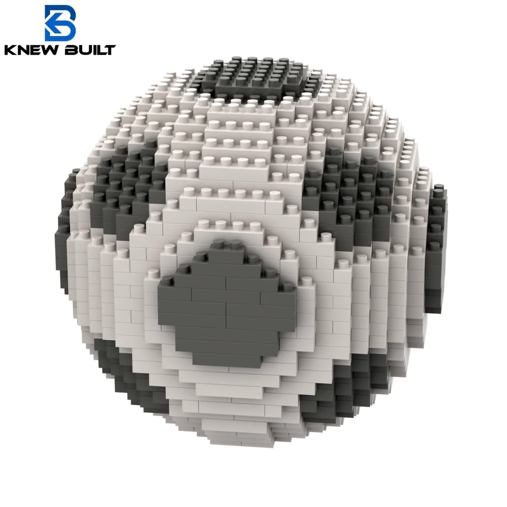 KNEW BUILT Football Model Mini Building Blocks Classical Decoration Kids Assemble Toys Soccer Funs' Gift Bricks