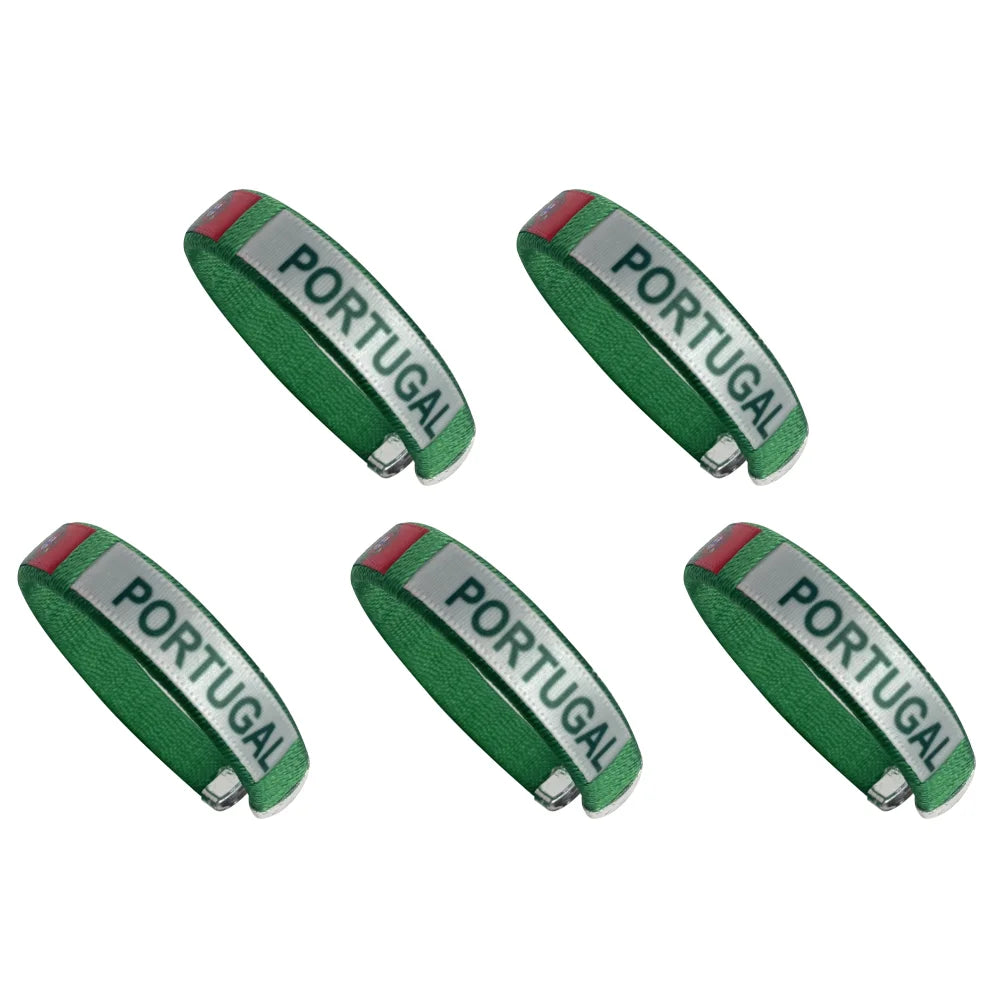 Country Flag Wristband Souvenir Diameter 65mm Sport Friendship Bracelet National Flag Style Bracelet for Football Match Cheering