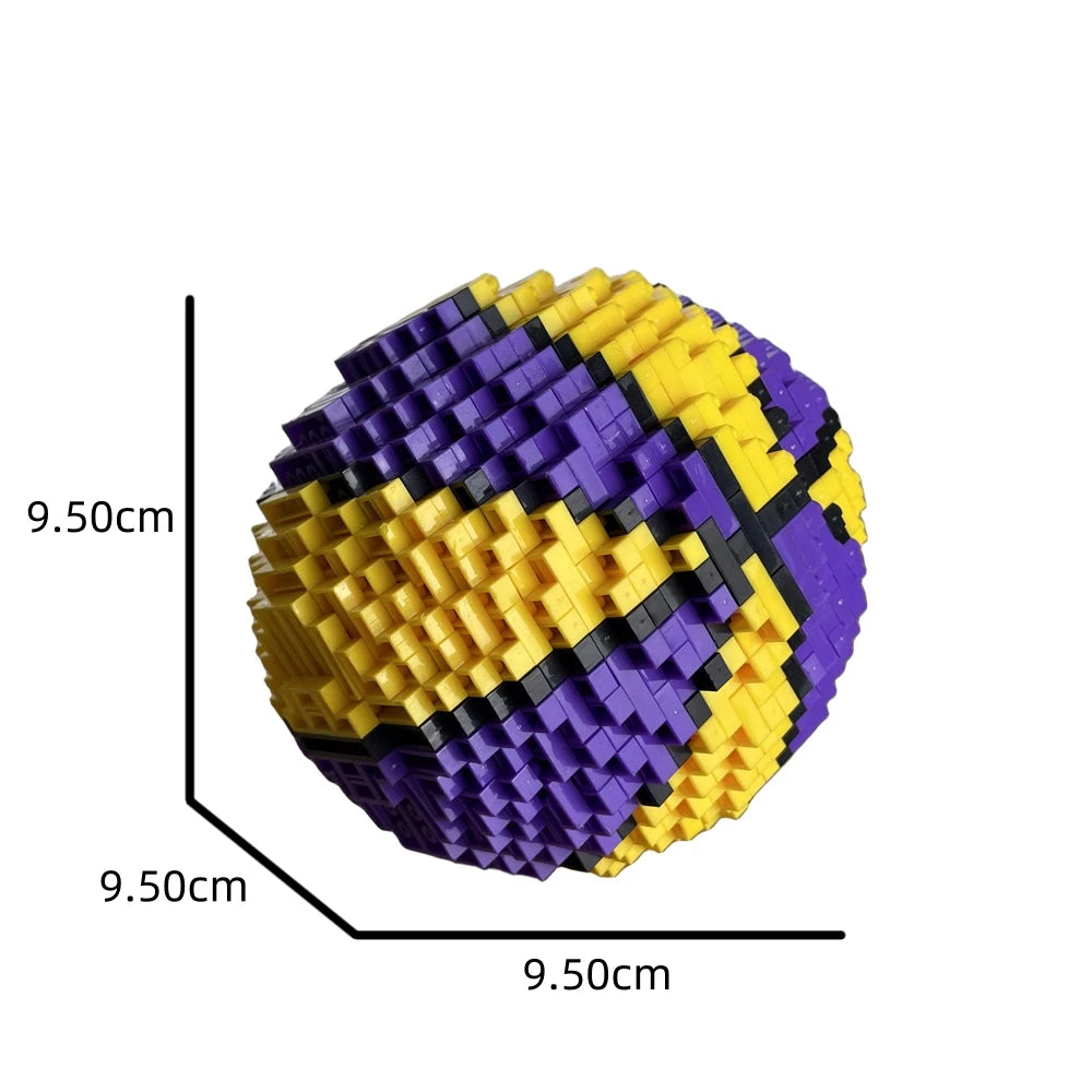 KNEW BUILT Football Model Mini Building Blocks Classical Decoration Kids Assemble Toys Soccer Funs' Gift Bricks