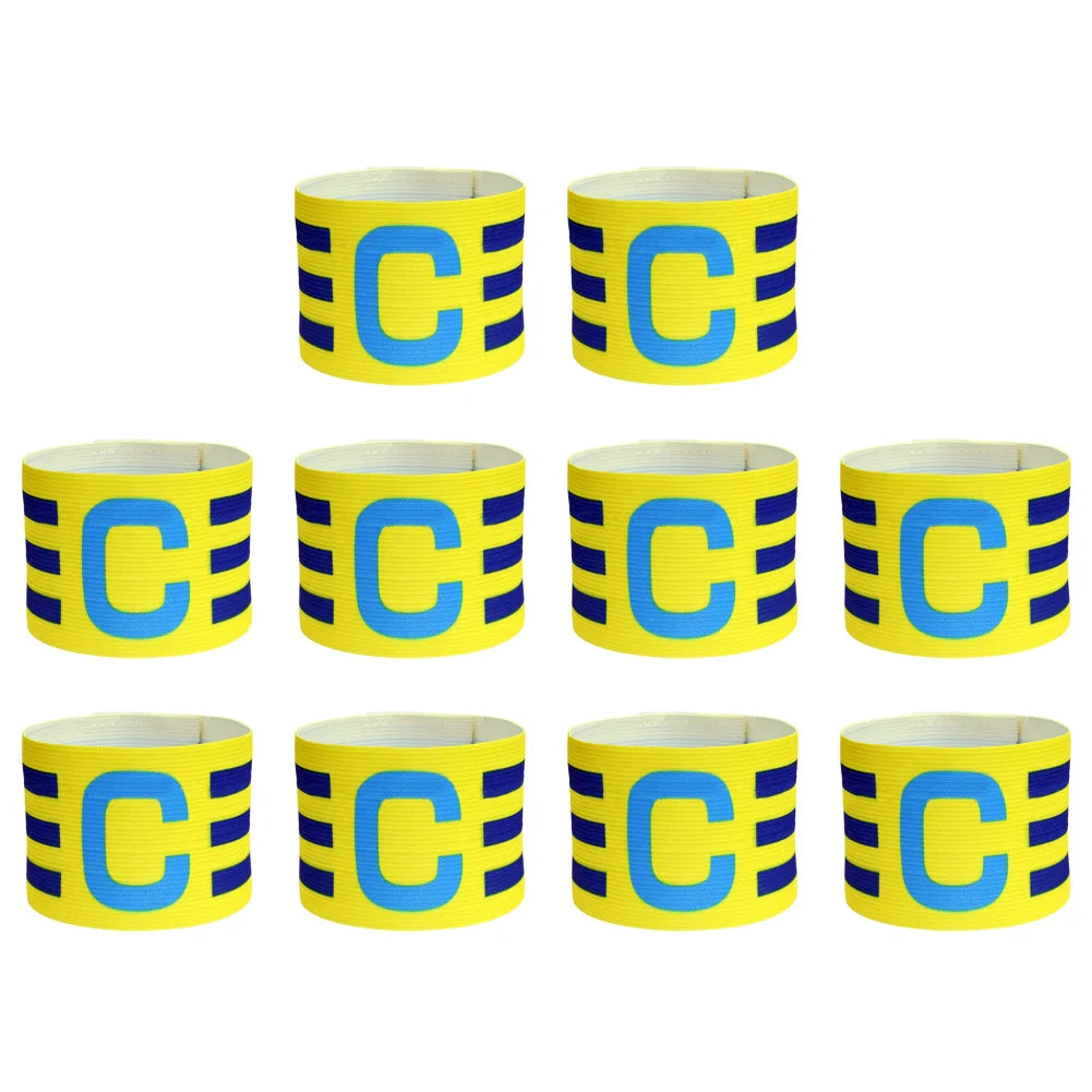 1-10PCS Kid Adults Football Captain Armband Football Training Equipment Soccer Arm Band Team Grouping Armband C Armband