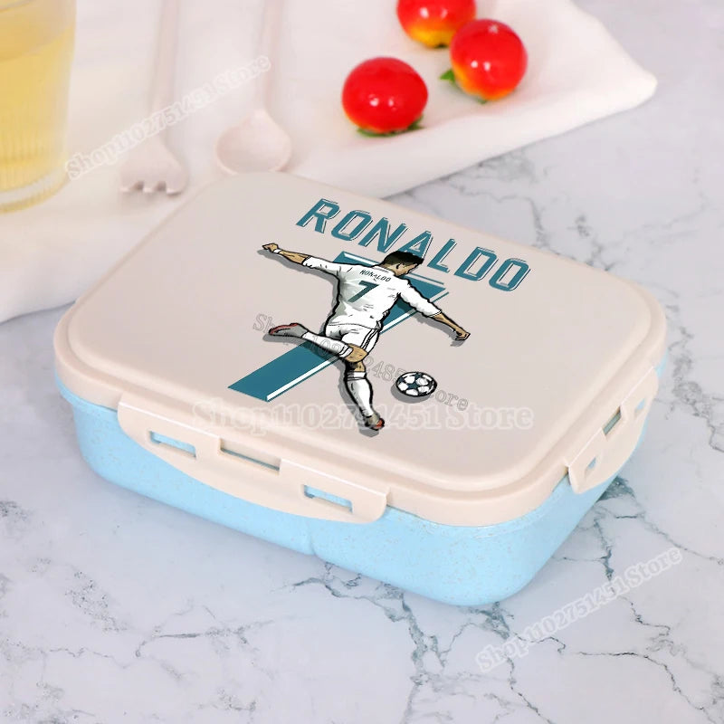 Football Stars Cristiano Ronaldo Print Lunch-box CR7 Lunch Box for Students Food-box Women Picnic Container Dinner Pail Gifts