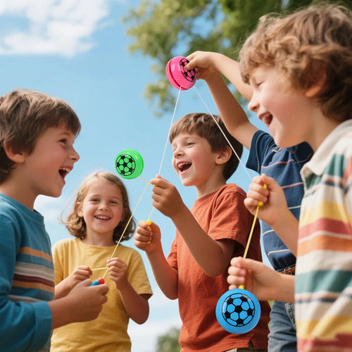 12/24pcs Mini Football Yoyo Balls Toy Kids Sports Theme Soccer Birthday Party Favors Goodie Pinata Filler Boy Girl School Gifts