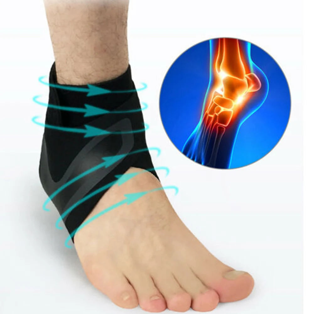 Lightweight Breathable Foot Protection Bandage Compression Ankle Wrap Adjustable Anke Support Brace Elastic Ankle Brace