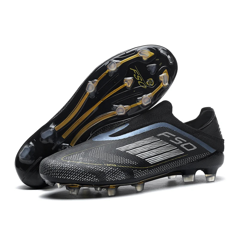 New Men Football Boots Training Soccer Shoes Match Adult Cleats Outdoor Sport Boys Breathable Non Slip Long Spikes Comfortable