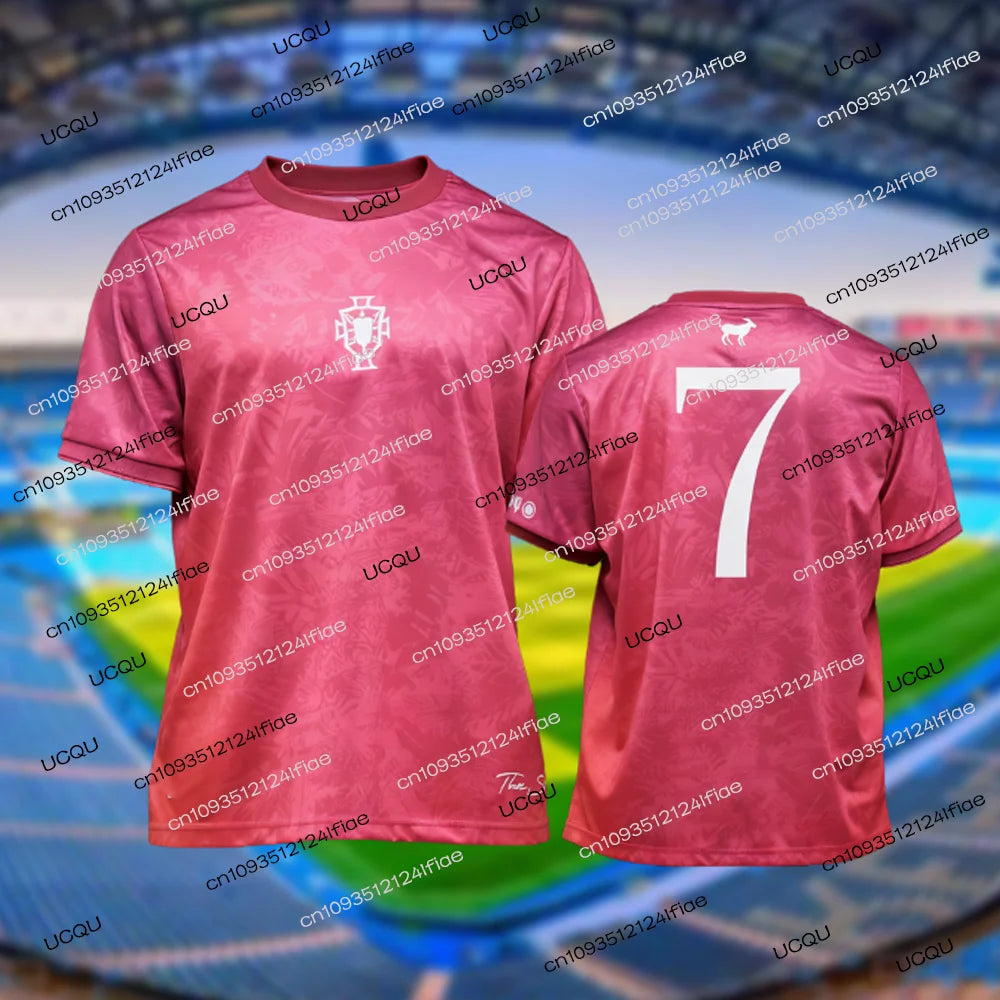 2025 New Cristiano Ronaldo Commemorative Football Jersey T-shirt For Adults Men's Football Sweatshirts Kids Special Jersey Kit