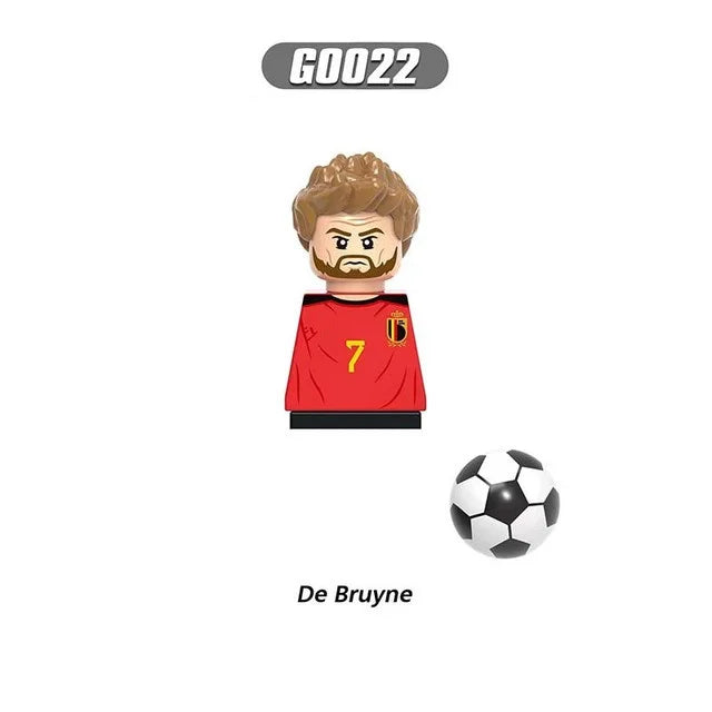 Soccer World Famous Football Players Figurine Mini Action Building Block Toy Kids Gifts