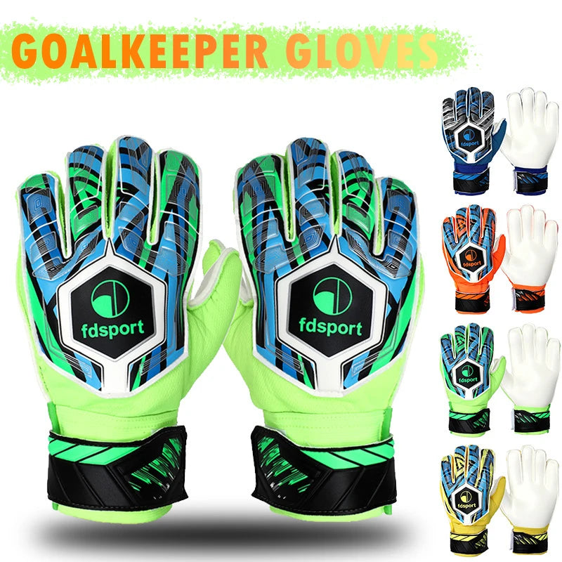 Professional Goalkeeper Gloves Men Women Adults Kid Football Soccer Goalie Gloves Non-slip Thicken Latex Glove Finger Save Guard