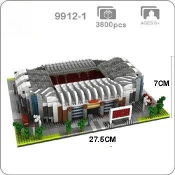 Barcelona Soccer Stadium Micro Blocks Building Sets Mini Bricks Architecture Building Block Toys for Adults Football Field Gift