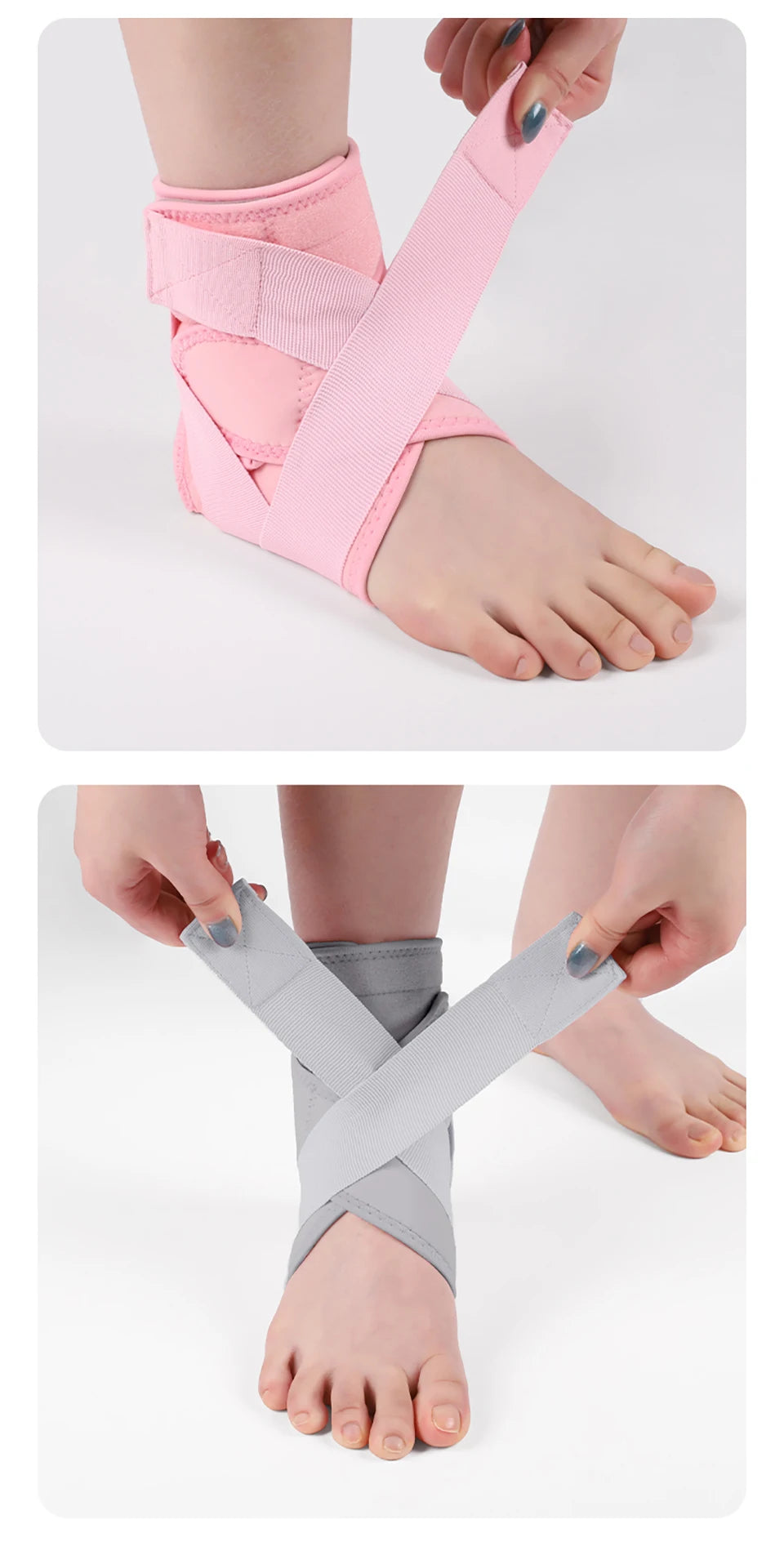 1Pcs Ankle support Comfortable Breathable Sports Compression Wraparound Ankle Protection Silicone Anti-slip Soccer Basketball