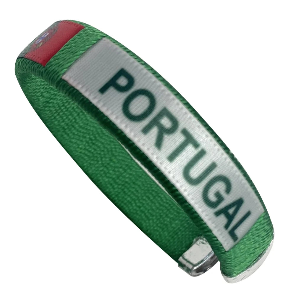 Country Flag Wristband Souvenir Diameter 65mm Sport Friendship Bracelet National Flag Style Bracelet for Football Match Cheering