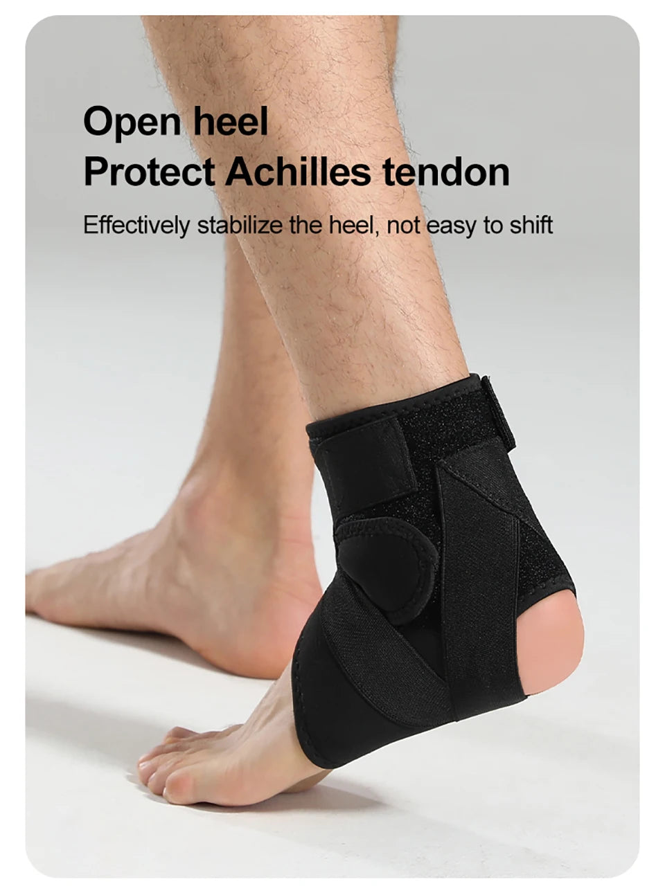 1Pcs Ankle support Comfortable Breathable Sports Compression Wraparound Ankle Protection Silicone Anti-slip Soccer Basketball