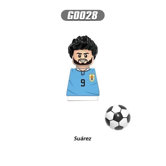 Soccer World Famous Football Players Figurine Mini Action Building Block Toy Kids Gifts
