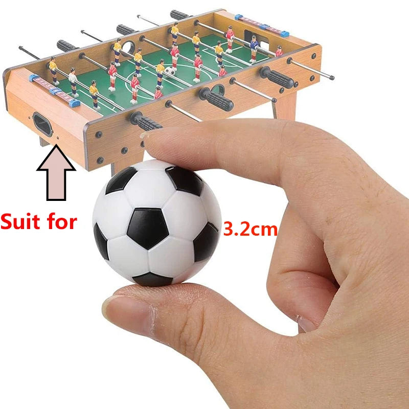 3.2cm 6Pcs/Pack Table Soccer Foosballs Game Replacements Mini Football Balls Black and White Tabletop Decor Kids Sport Gifts