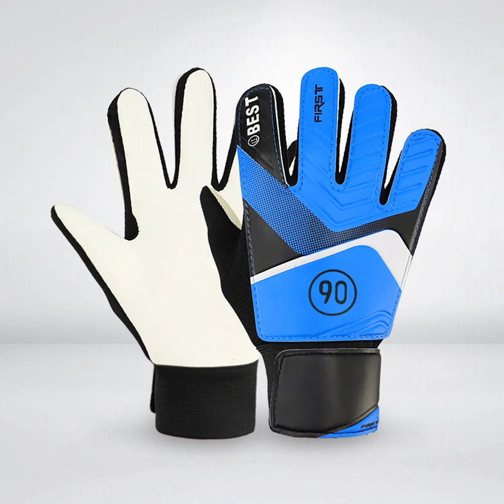 1 Pair Children Anti-Slip Glove Goalkeeper Gloves Finger Protection Goal Thickened Latex Football Gloves