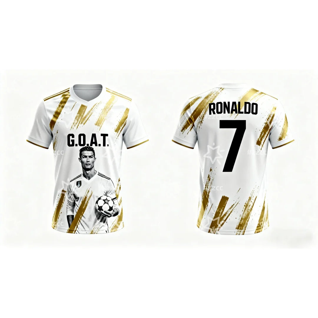 25-26 Cristiano Ronaldo Club Commemorative Football Jersey Autumn Sports Dry Quickly Men's T-Shirt Kid's Clothing Tee Y2k Woman
