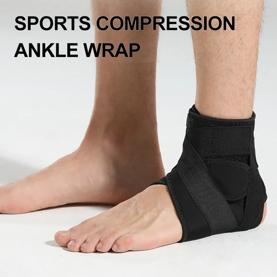1Pcs Ankle support Comfortable Breathable Sports Compression Wraparound Ankle Protection Silicone Anti-slip Soccer Basketball