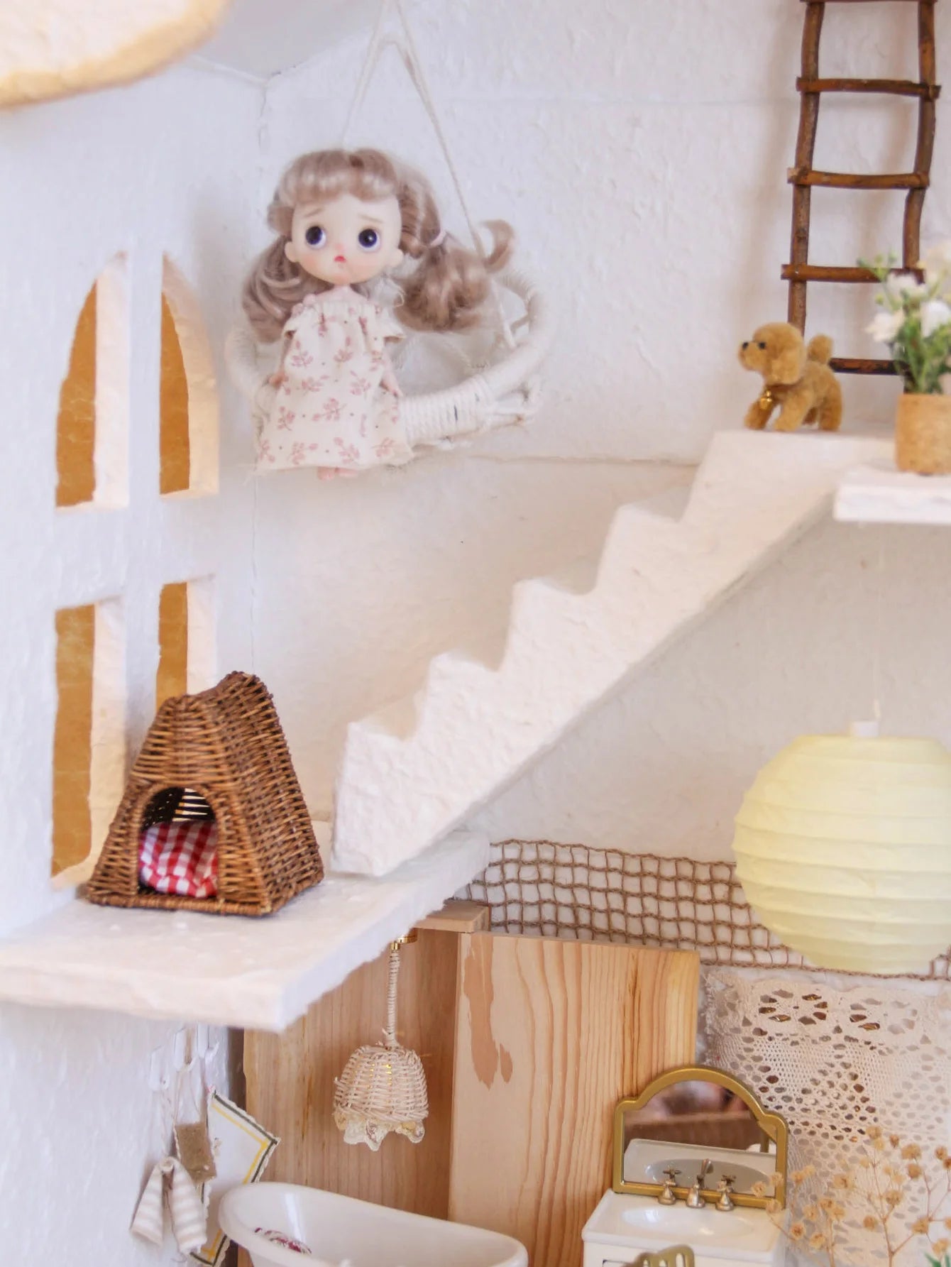 Miniature Simulation Furniture 1:12 Scale for Bathroom, Kitchen, and Bedroom, Suitable for Mini House Decorations